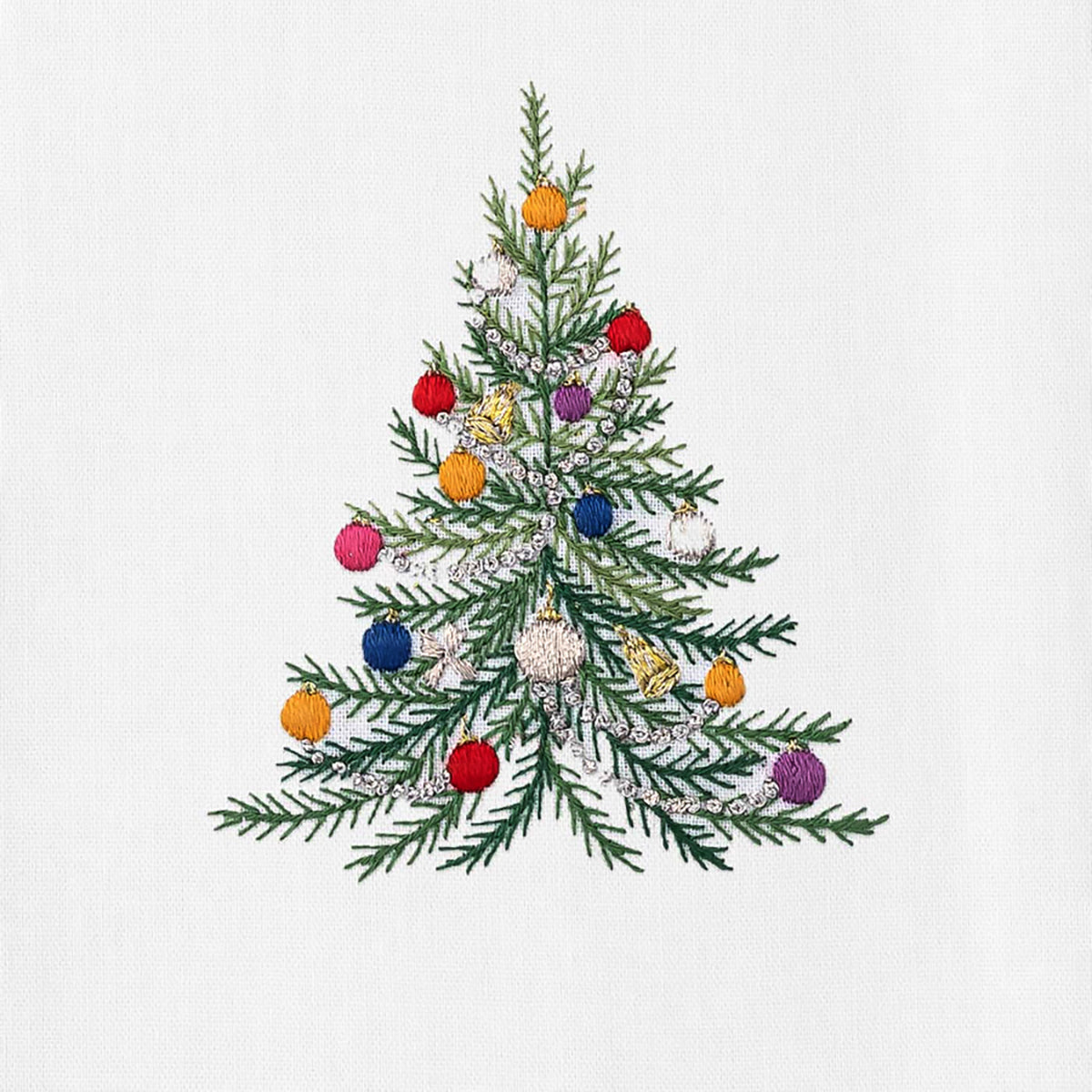 An image of Henry Handwork Holiday Tree Dinner Napkin