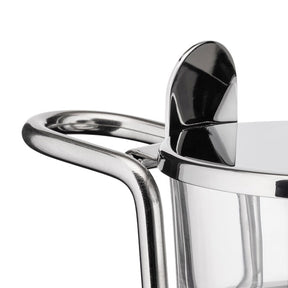 Alessi Ettore Sottsass Stainless Steel and Glass Parmesan Cheese Cellar