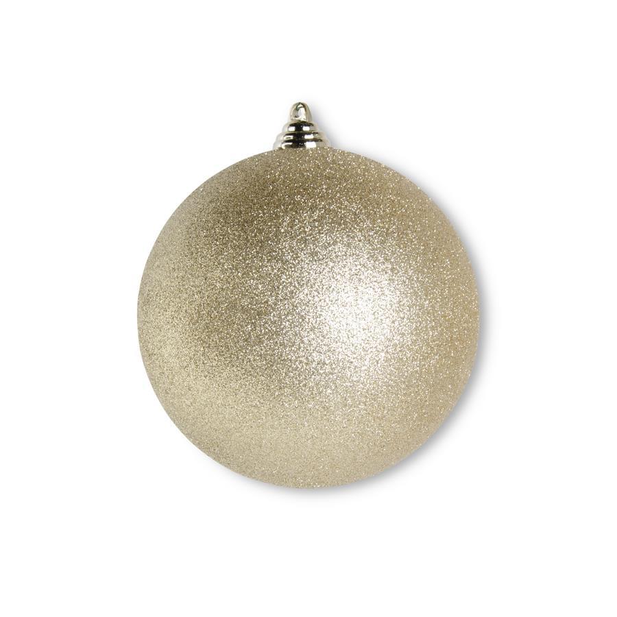K & K  Glittered Shatterproof Round Ornament