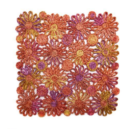 An image of Deborah Rhodes Patchwork Daisy Square Placemat