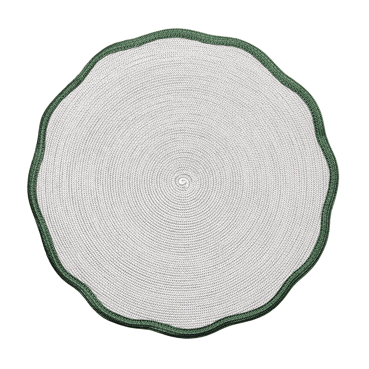 Deborah Rhodes Round Border Scallop Placemat - Set of 4