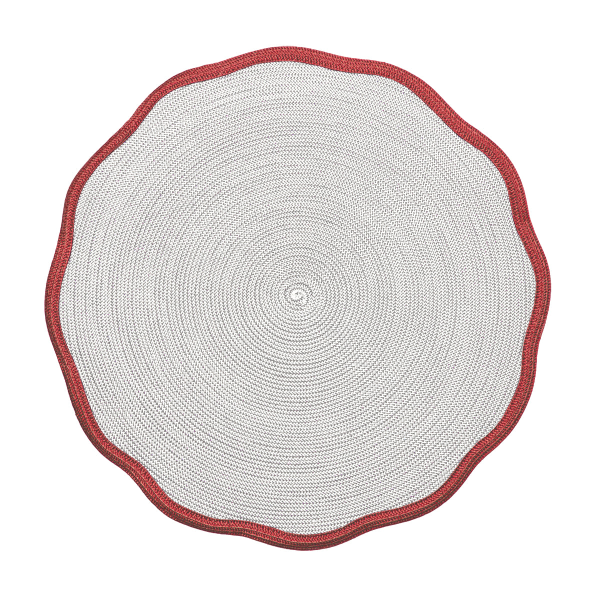 Deborah Rhodes Round Border Scallop Placemat - Set of 4