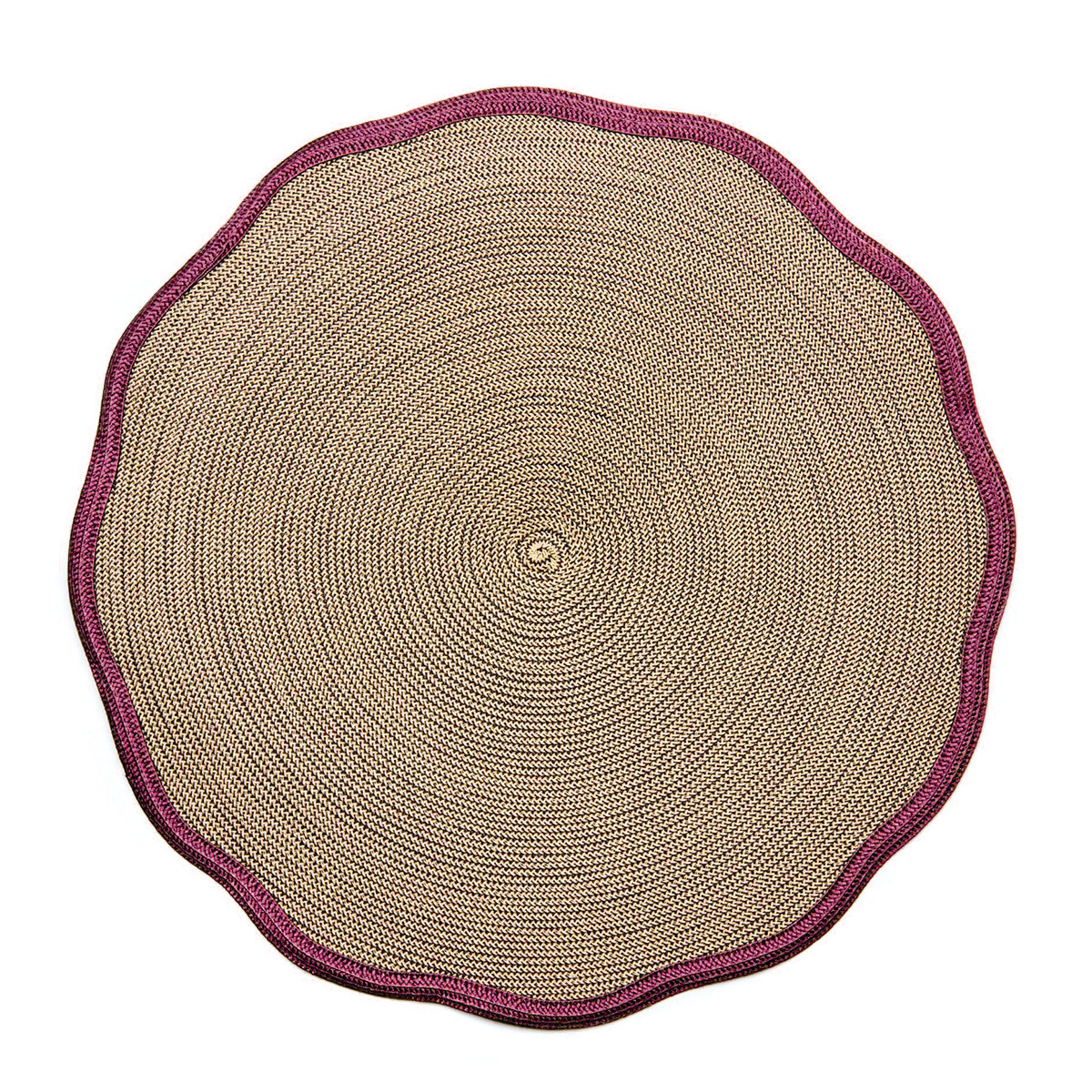 An image of Deborah Rhodes Autumn Border Scallop Placemat - Set of 4