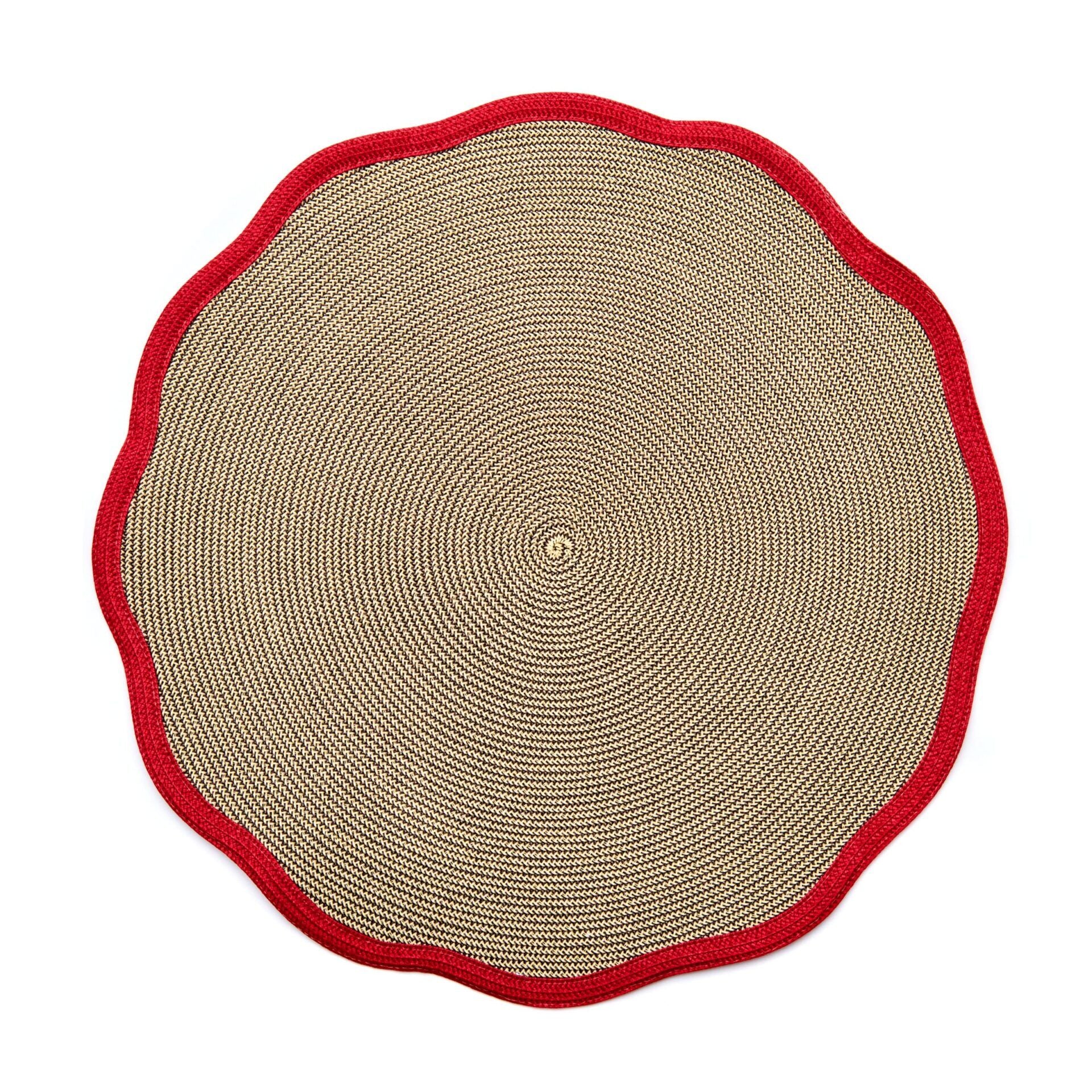 Deborah Rhodes Autumn Border Scallop Placemat - Set of 4