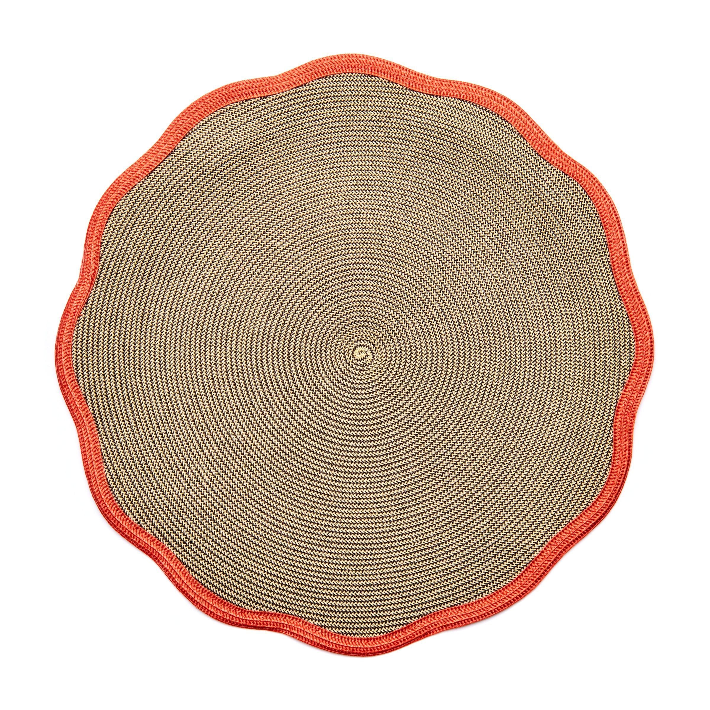 Deborah Rhodes Autumn Border Scallop Placemat - Set of 4