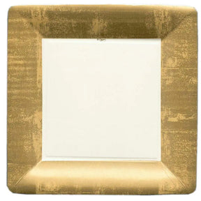 Caspari Leaf Dinner Plate in Gold