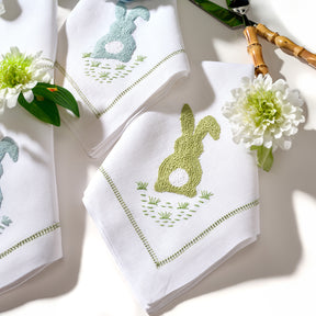 Deborah Rhodes Cottontail Embroidered Napkin - Set of 4
