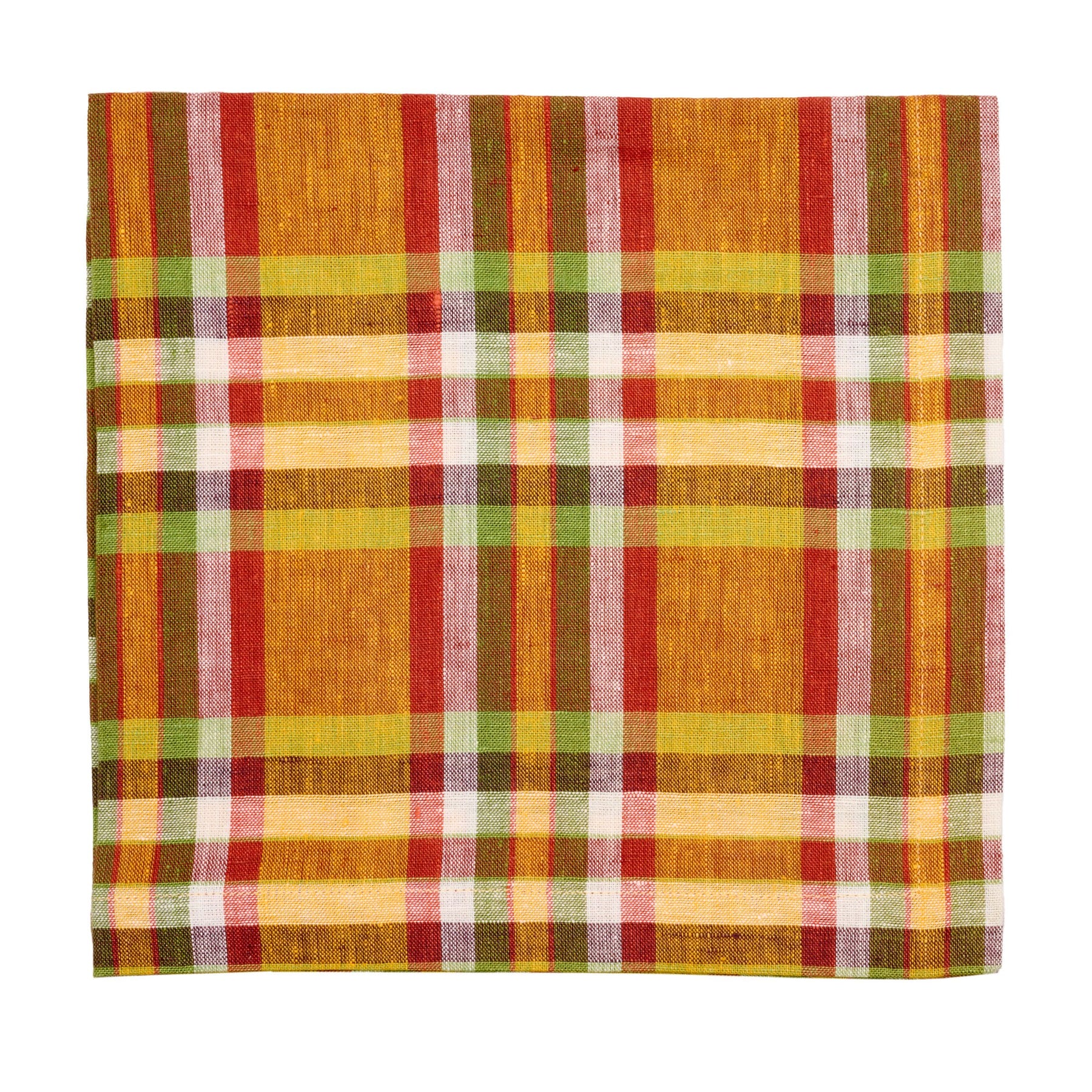 An image of Deborah Rhodes Rust Madras Napkin - Set of 4