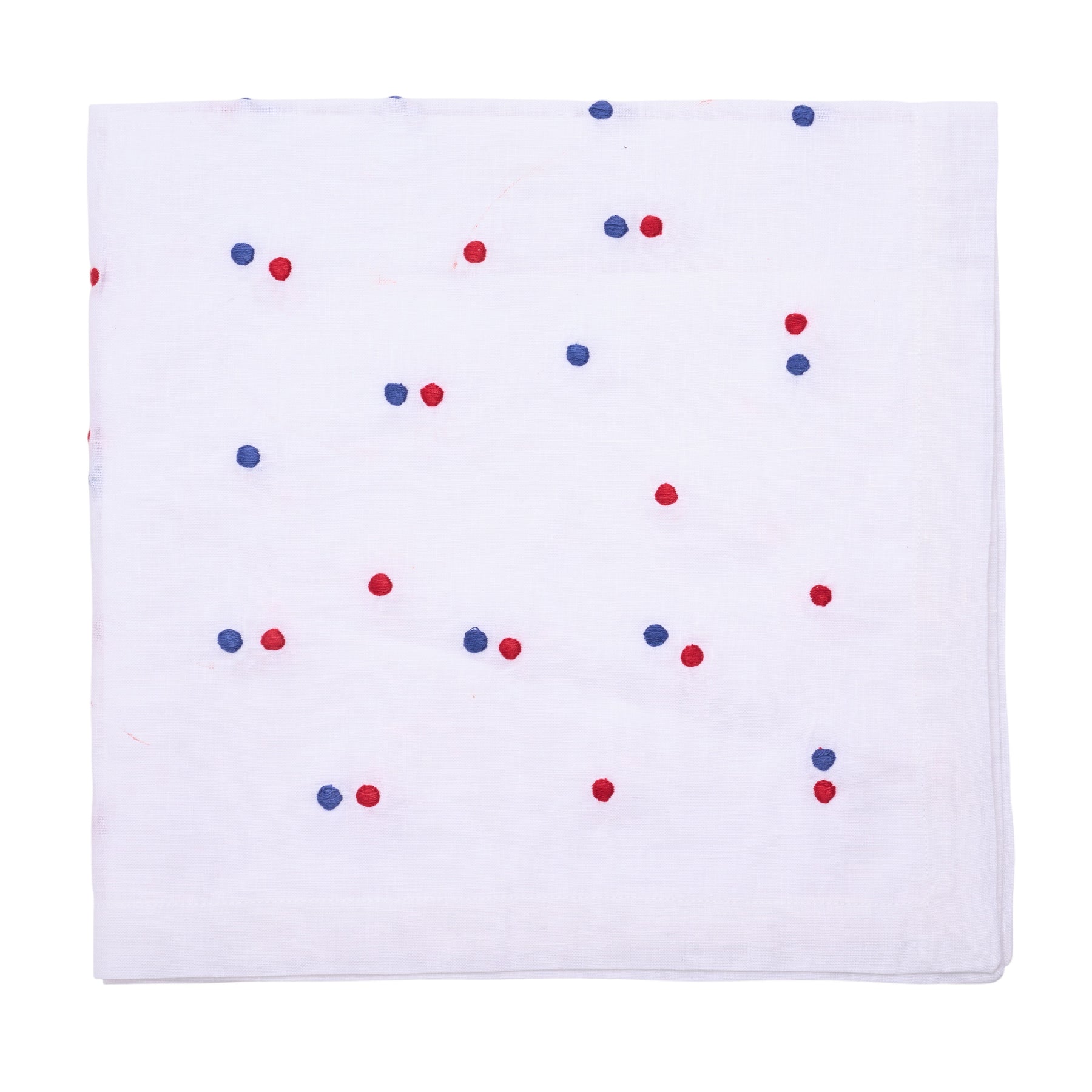 An image of Deborah Rhodes Scattered Dots Embroidered Napkin - Set of 4