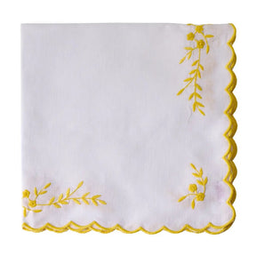 Deborah Rhodes French Garden Set of 4 Embroidered Napkins