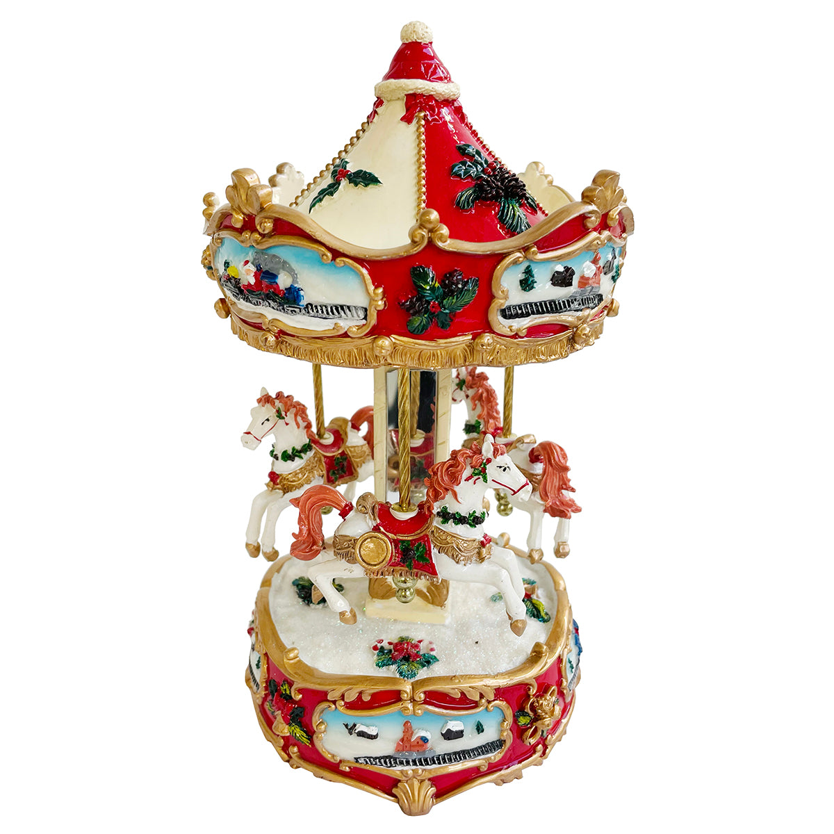 Shishi Carousel Music Box - Red / Cream
