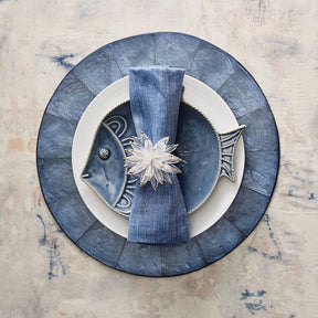 Kim Seybert Napkin Ring Constellation - Silver, Crystal Set of 4