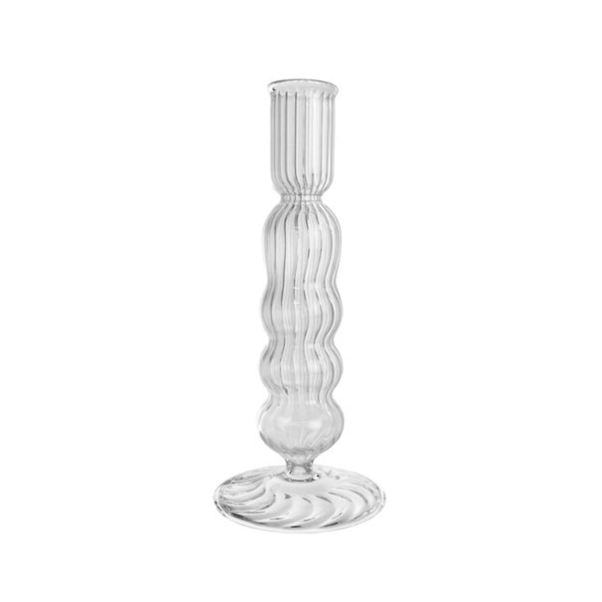 An image of ShiShi Clear Glass Taper Candle Holder