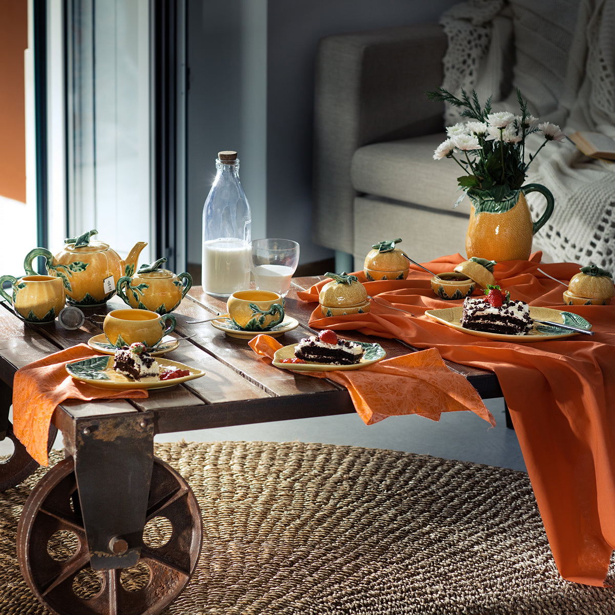 Bordallo Pinheiro Pitcher - Orange