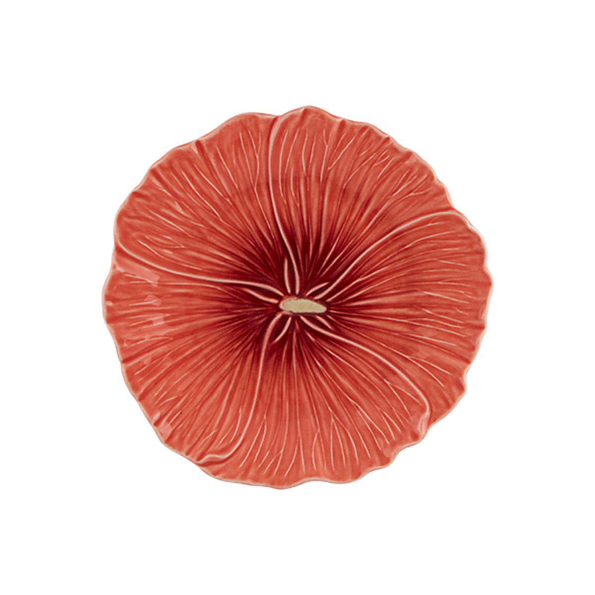 Bordallo Pinheiro Maria Flor Hollyhock Dessert Plate