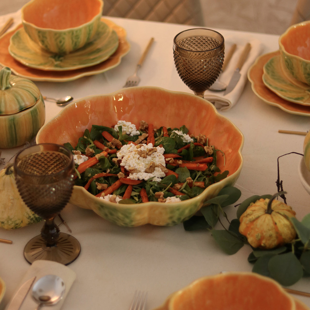 An image of Bordallo Pinheiro Pumpkin Pasta Plate