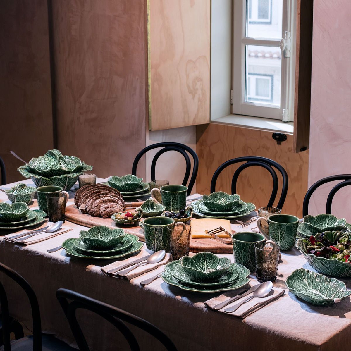 Bordallo Pinheiro Cabbage 4-Piece Place Setting