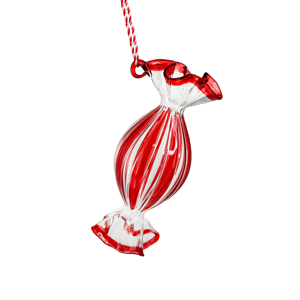 An image of Shishi Oval Stripe Candy Ornament