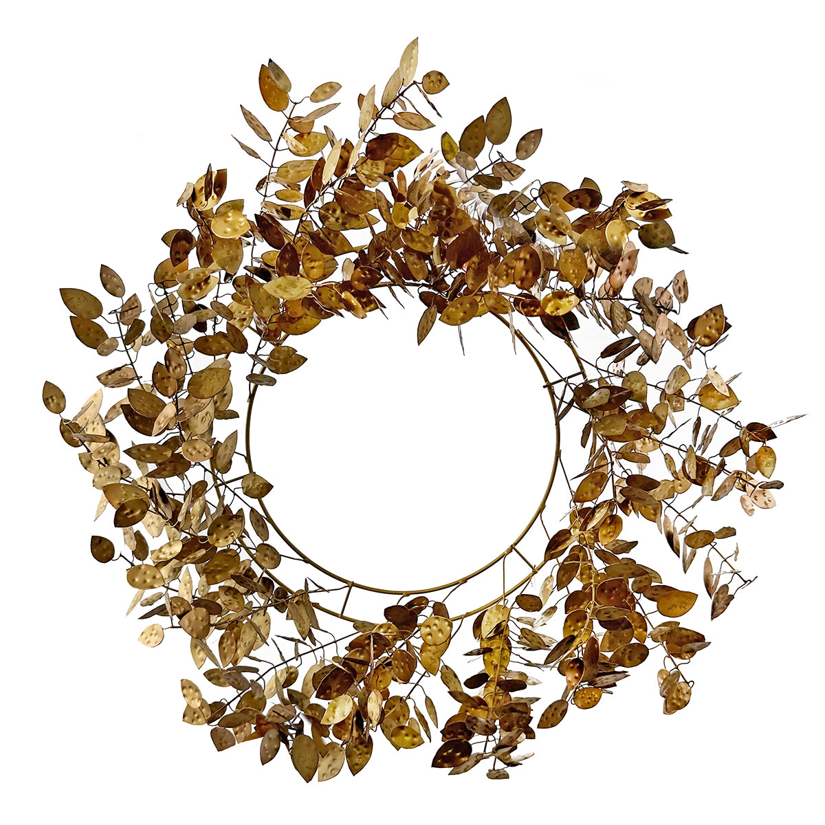 An image of Shishi Metal Gold Leaf Wreath