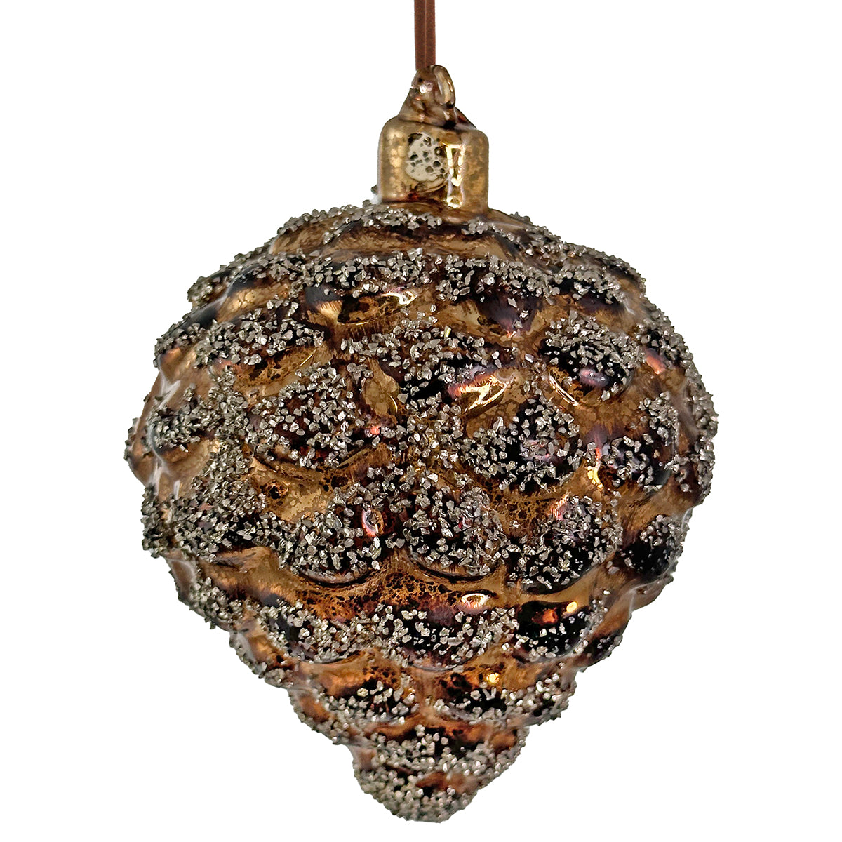 An image of Shishi Glass with Glitter Cone Ornament