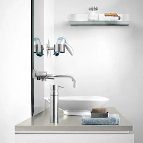 Blomus NEXIO Soap Dish Rail on a bathroom vanity