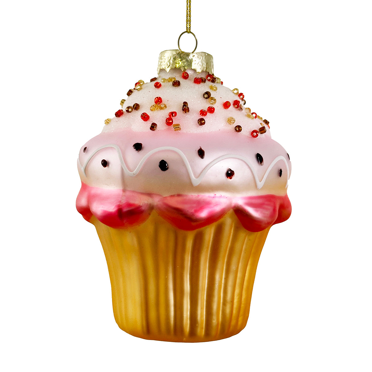 ShiShi Glass Cupcake Ornament - 3"D