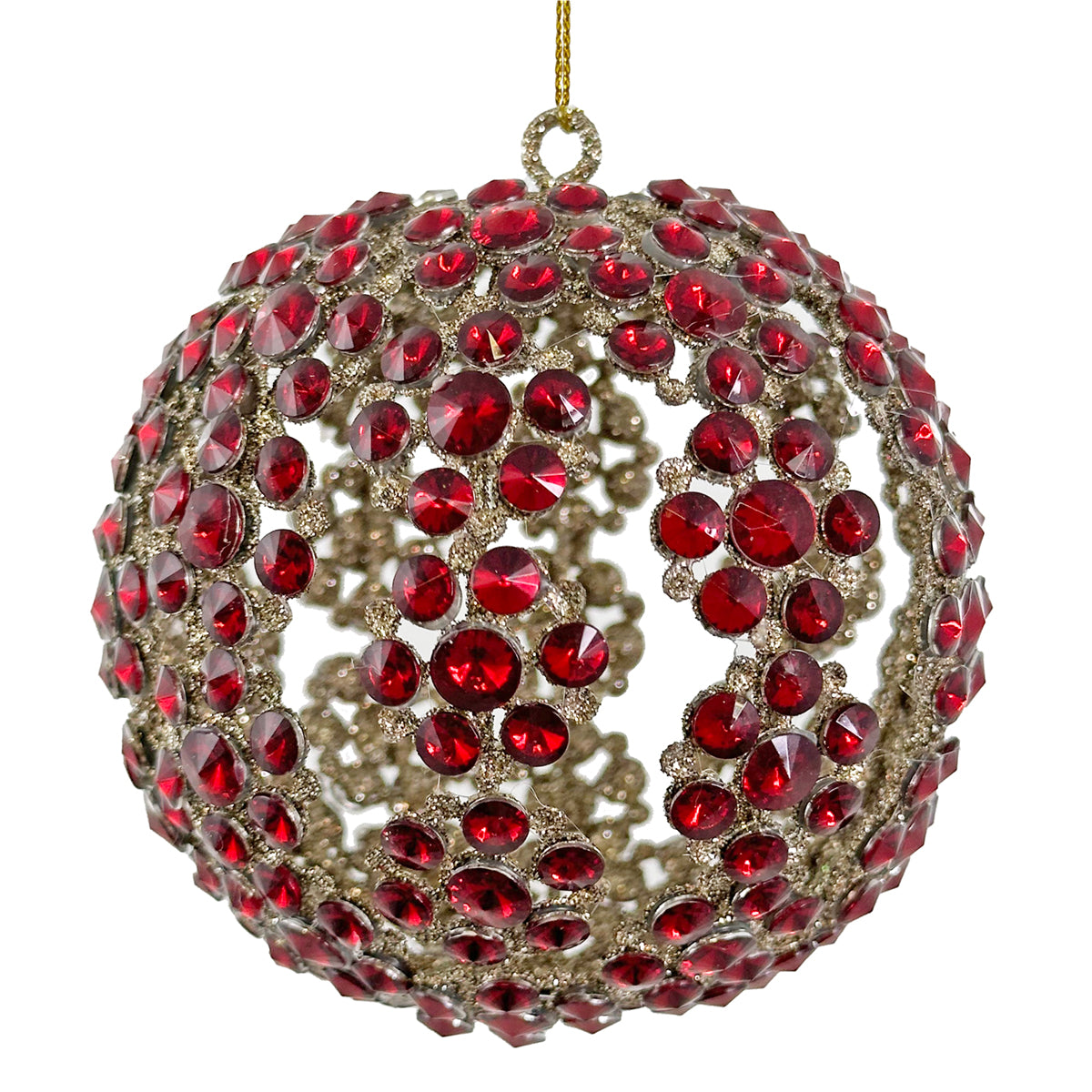 An image of Shishi Metal Glitter Ornament with Jewels