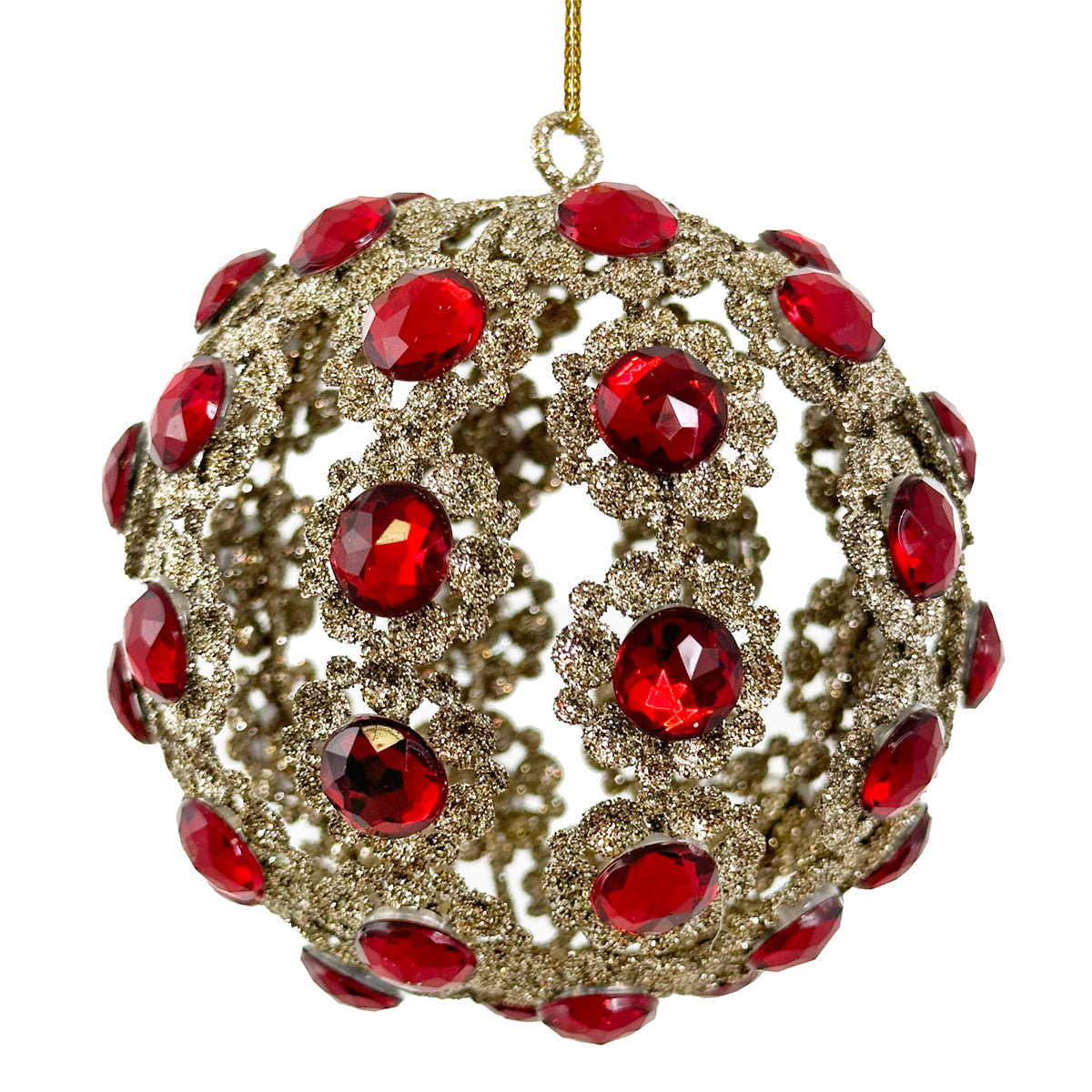An image of Shishi Metal Glitter Ornament with Jewels