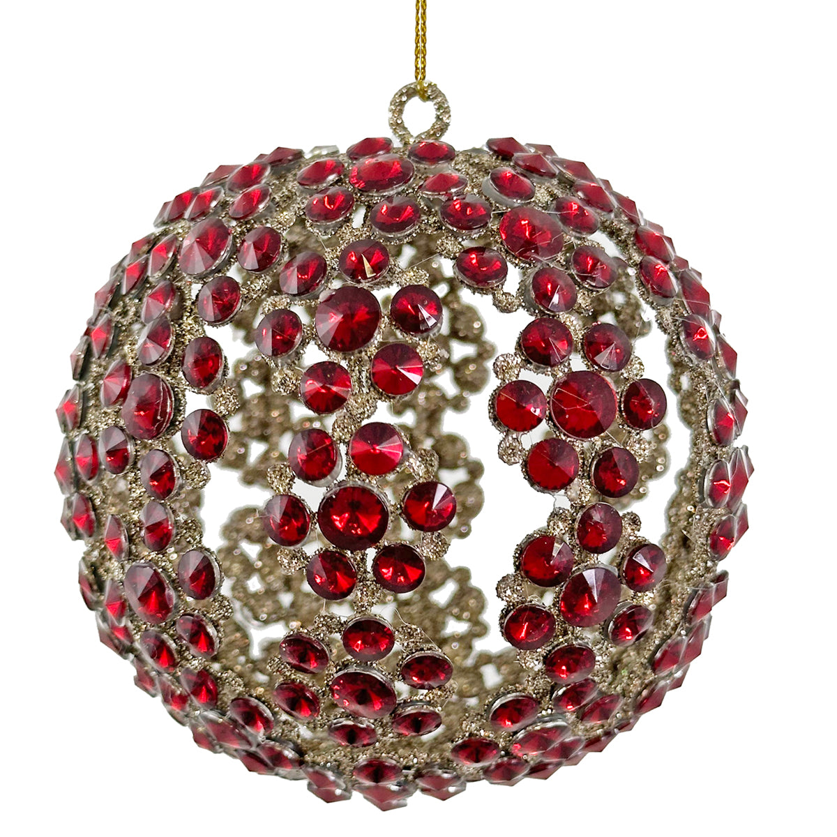 An image of Shishi Metal Glitter Ornament with Jewels