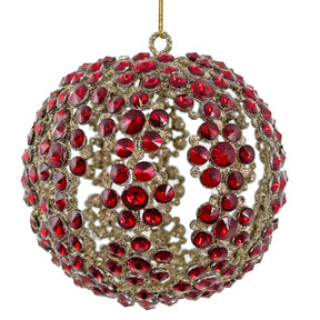 Shishi Metal Glitter Ornament with Jewels