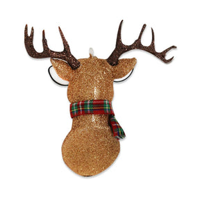 Kat & Annie Glittered Reindeer with Glasses Ornament