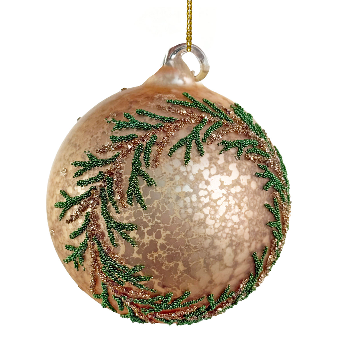 Shishi Glass Deco Wreath Beaded Ornament