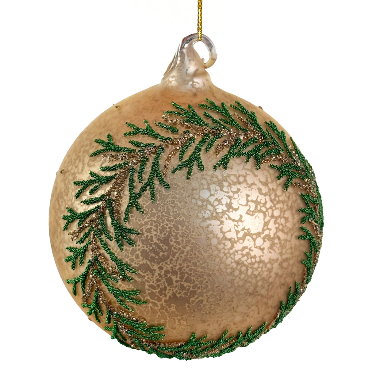 An image of Shishi Glass Deco Wreath Beaded Ornament