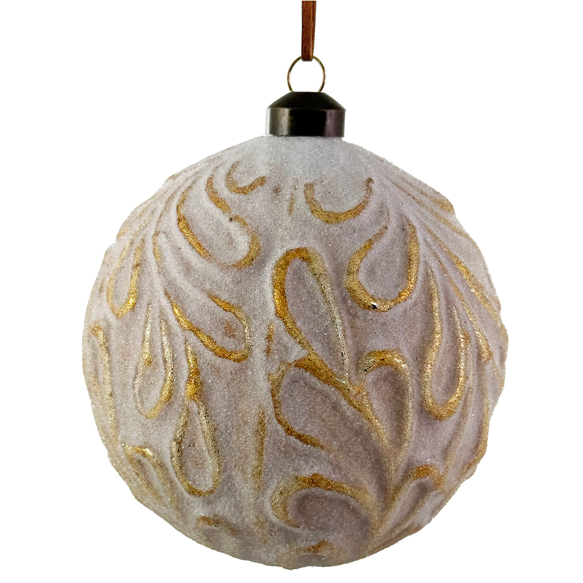 An image of Shishi Glass Leaf Sugared Ornament