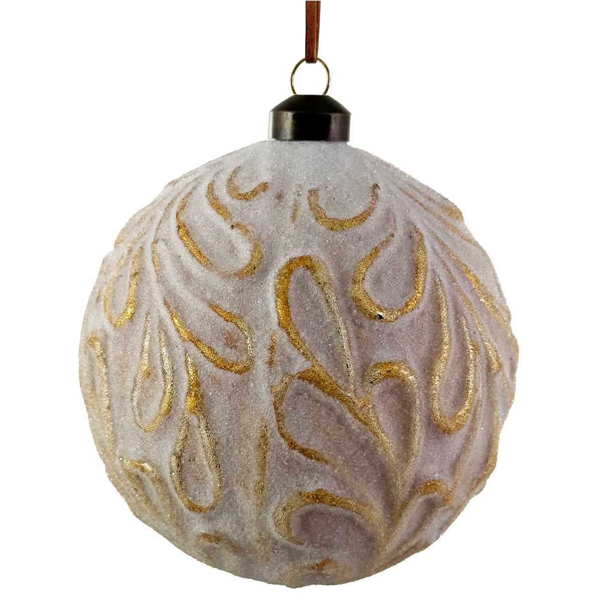 An image of Shishi Glass Leaf Sugared Ornament