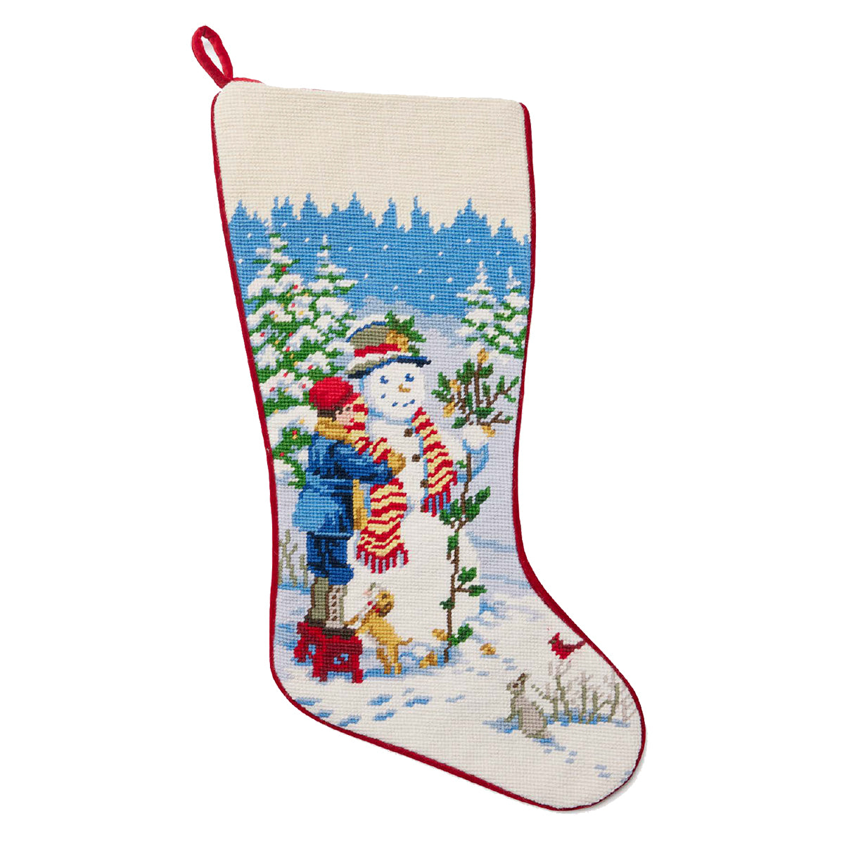 An image of Sferra Snowman Needlepoint Stocking