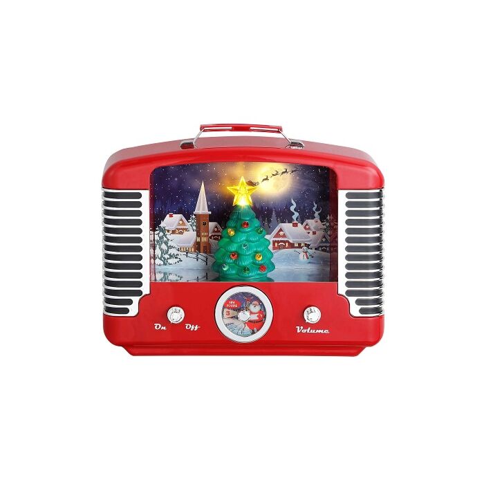 Mr. Christmas North Pole Radio w Green tree