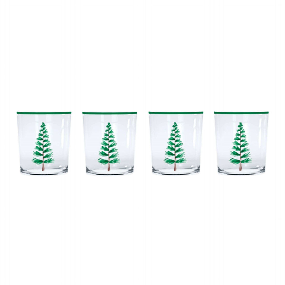 An image of Mariposa Woodland Trees Suite of 4 Double Old Fashion Glasses