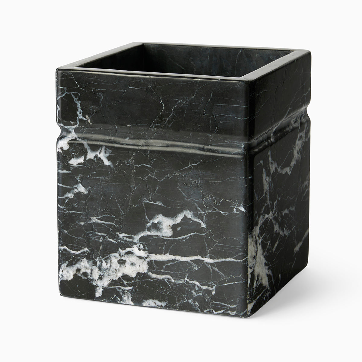 An image of Sferra Marquina - Wastebasket - Black