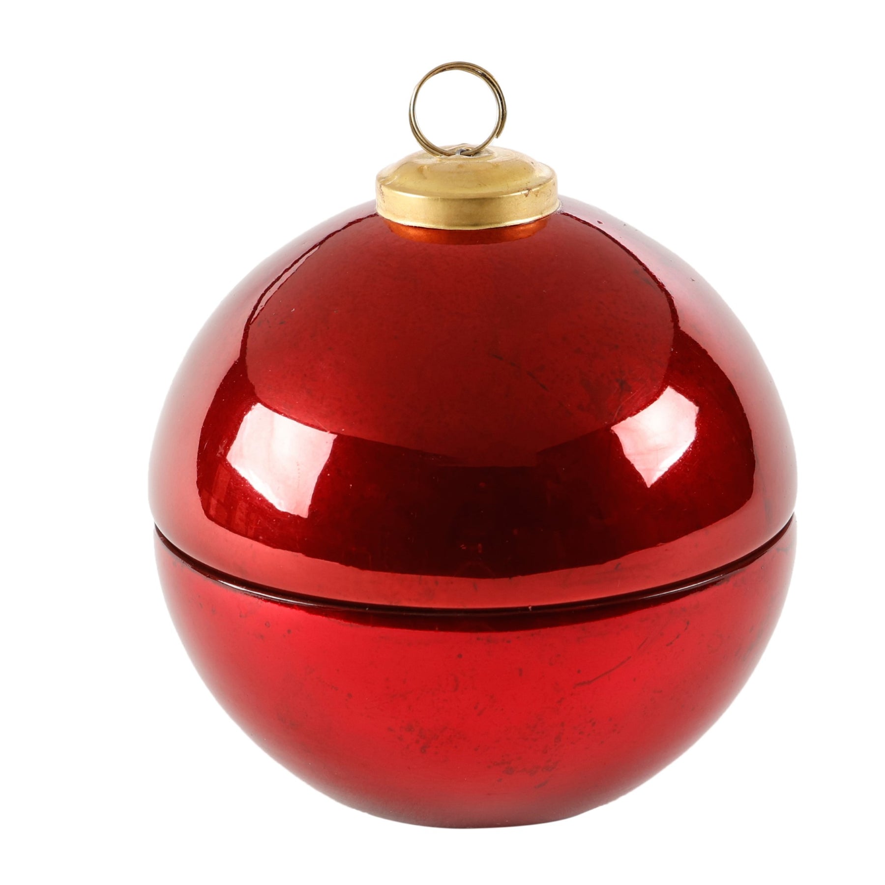 An image of Lux Fragrances Noble Fir Glass Ornament Candle