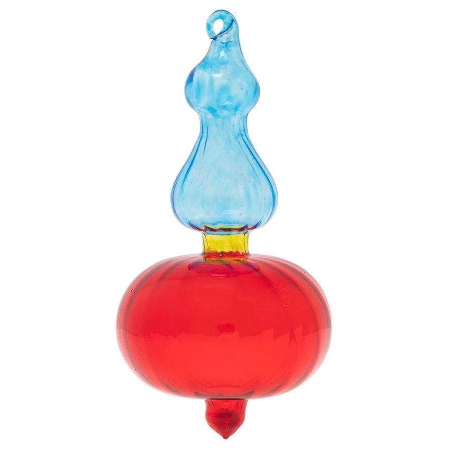 An image of Kat & Annie 3 Tone Translucent Finial Ornament