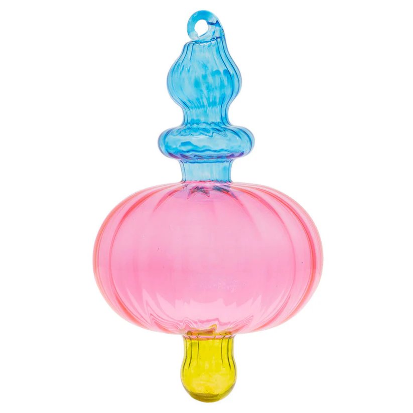 Kat & Annie Bright 3 Tone Translucent Finial Ornament