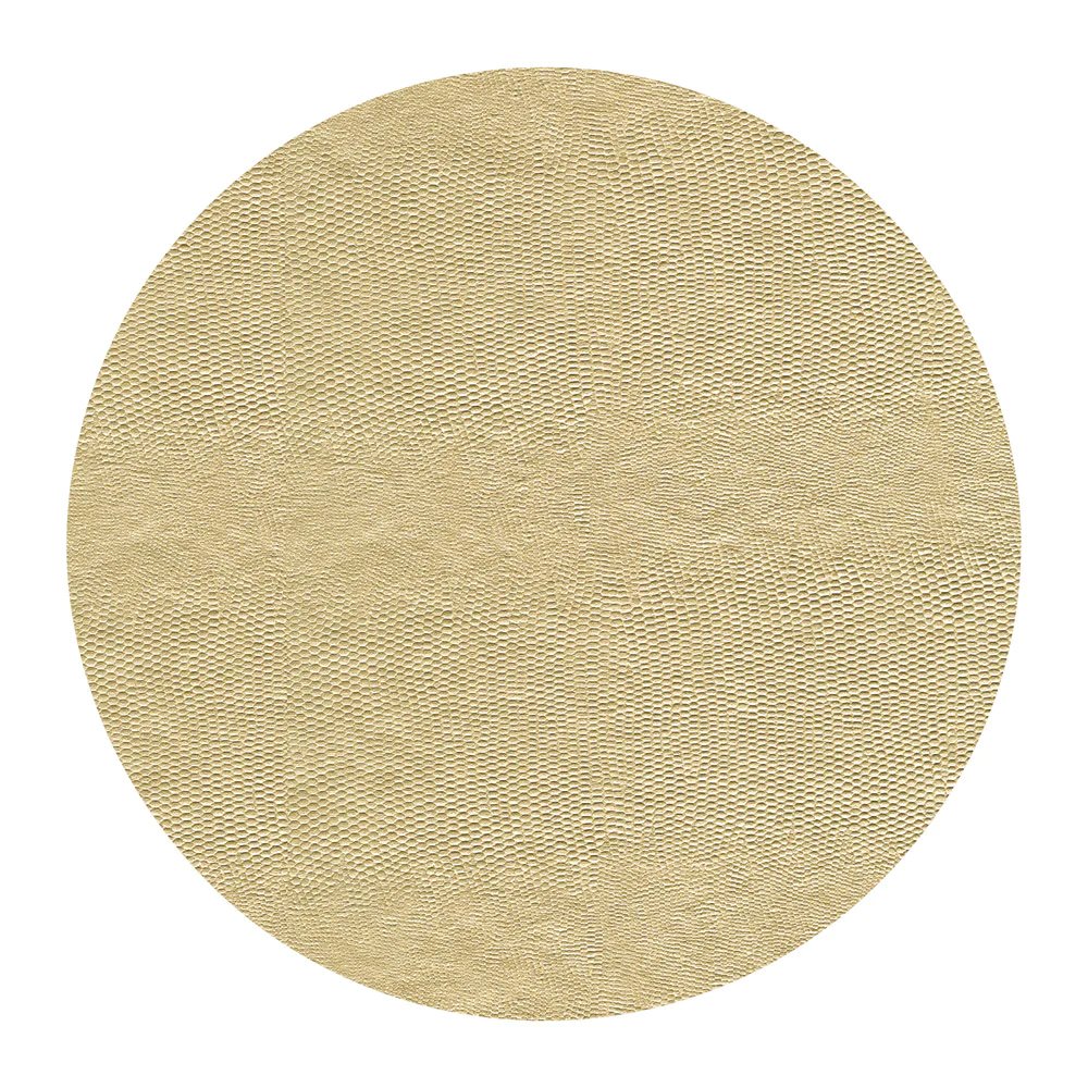 An image of Caspari Lizard Round Placemat - Gold