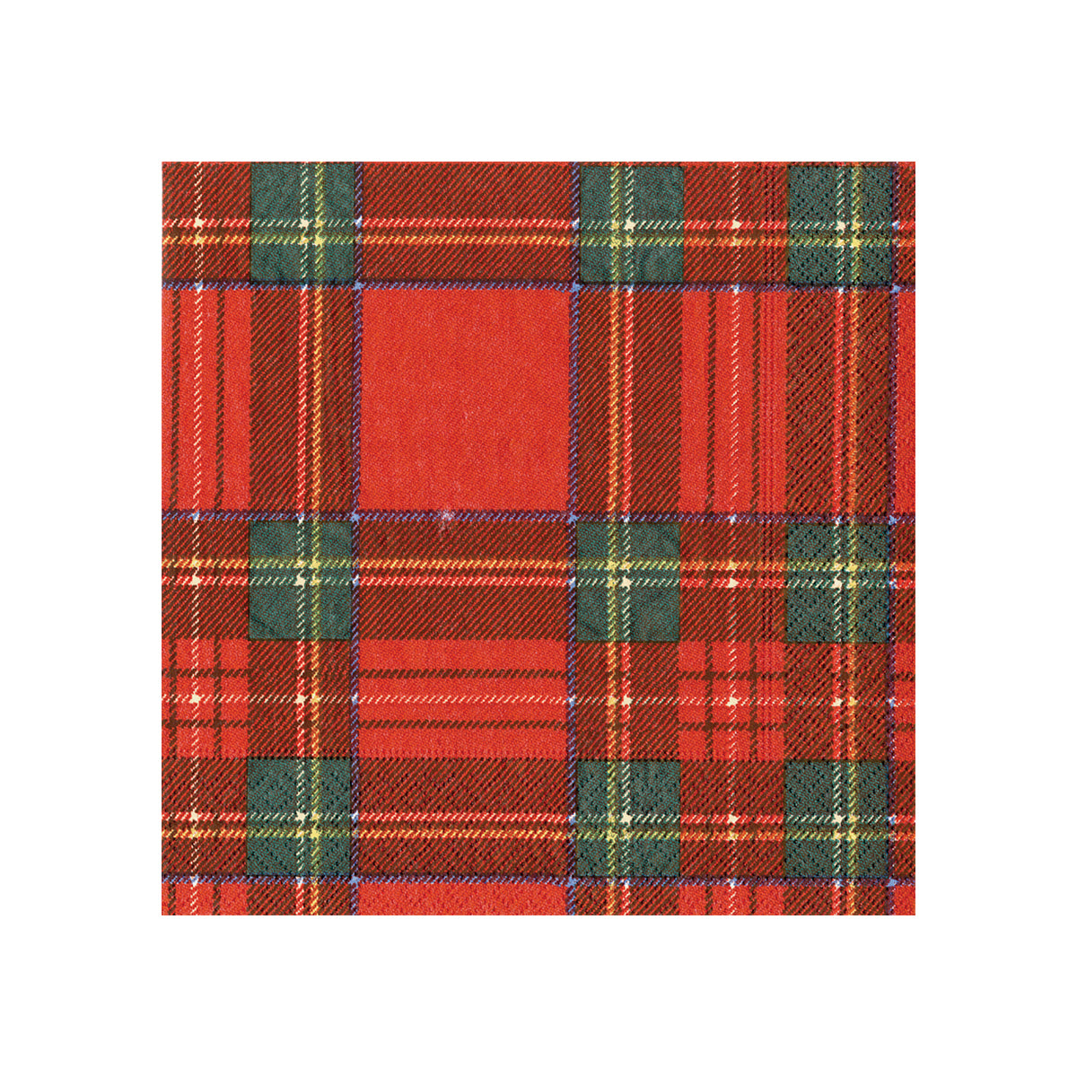 Caspari Royal Plaid Cocktail Napkins