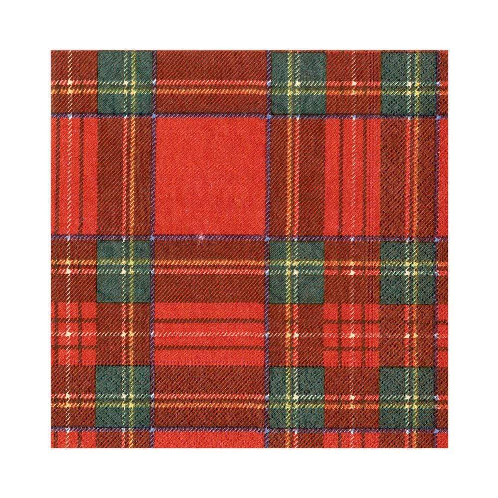 An image of Caspari Royal Plaid Luncheon Napkins