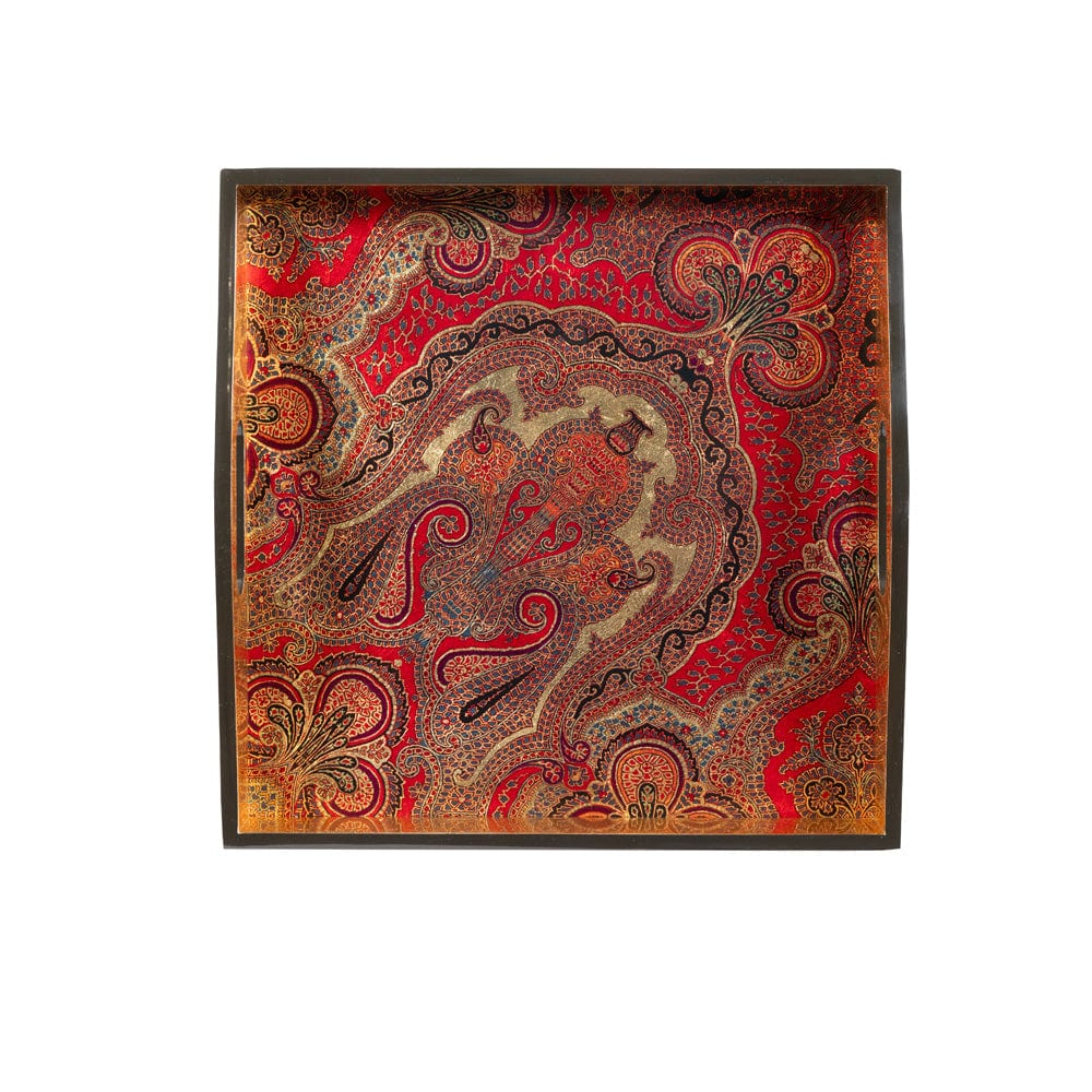 Caspari Jaipur Lacquer Square Tray