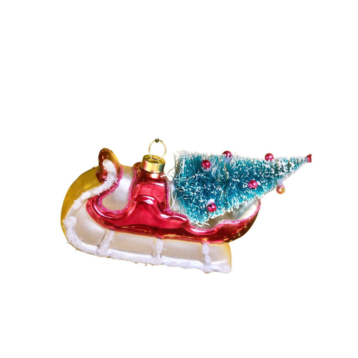 Whitehurst Main Street Merriments 5" Santa's Sleigh Ornament