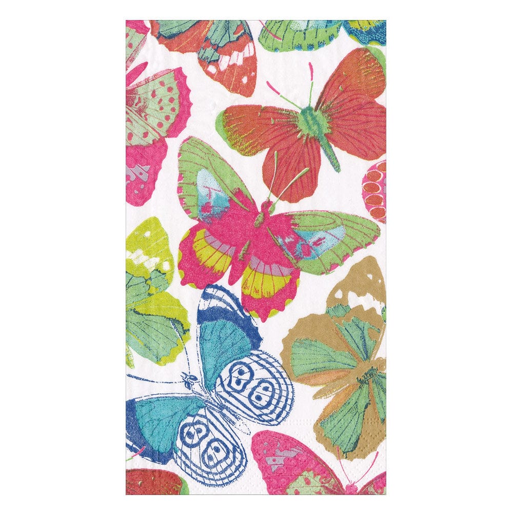 Caspari Butterflies Guest Towels