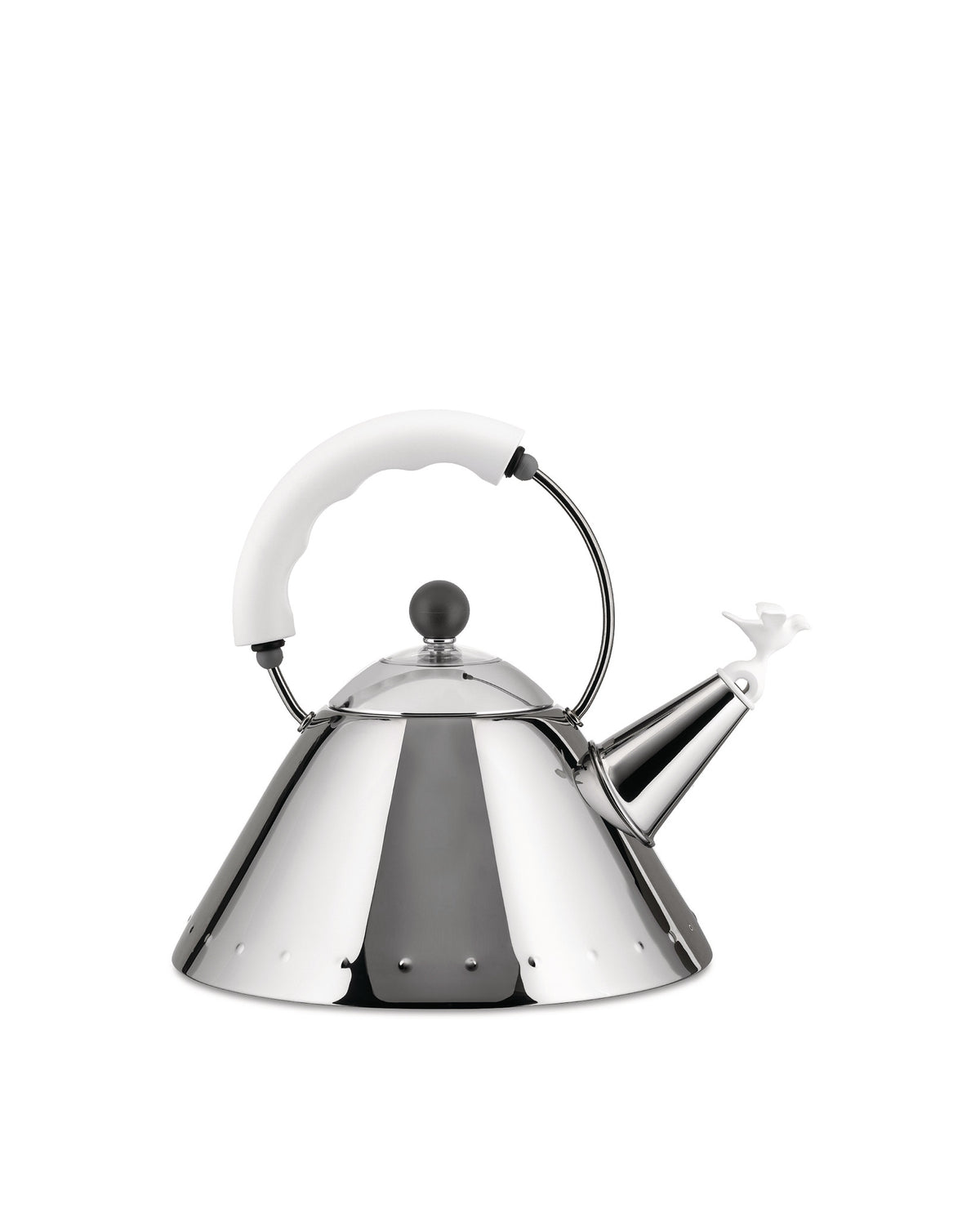 Alessi Michael Graves Stainless Steel Kettle White Handle