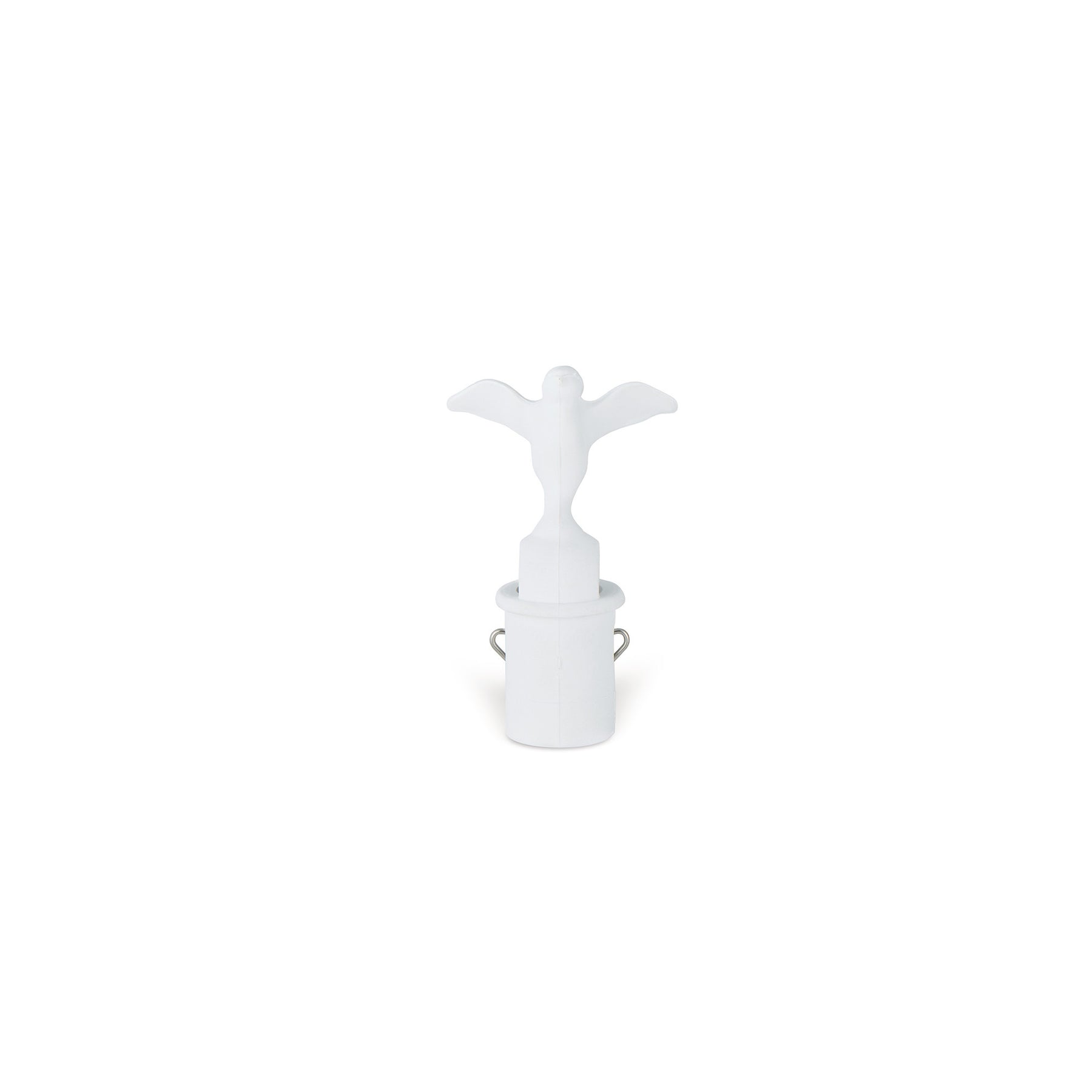An image of Alessi Michael Graves Stainless Steel Kettle White Handle